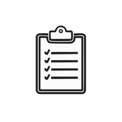 Clipboard checklist with check marks indicating completion or tasks done icon design