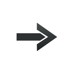 Simple Forward Pointing Arrow Illustration with Sleek Design and Directional Symbolism