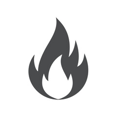 Stylized Fire Icon: Flame Graphic for Safety, Energy, and Hot Topics
