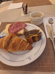 Breakfast in a hotel 