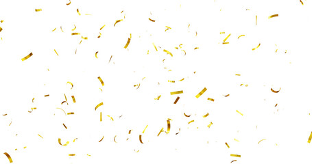 Confetti Transparent Background. Confeti Failling White Background. 3d Rendering Transparent  Gold Confeti. Colorful bright confetti isolated on transparent background. gold confetti transparent bg