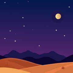 Obraz premium starry sky over the desert