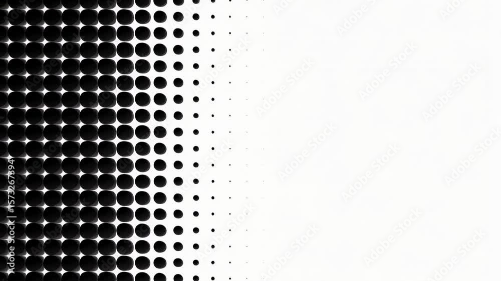Wall mural abstract halftone dots pattern: monochrome design