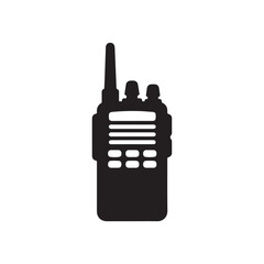 Walkie talkie silhouette vector flat illustration design.
