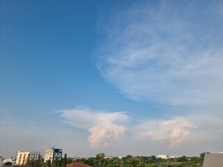 clouds over the city