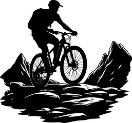 Obraz premium Mountain Nan bike, bicycle, mountain bike, nature, vector art bundle