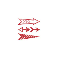 Red arrow vector logo design