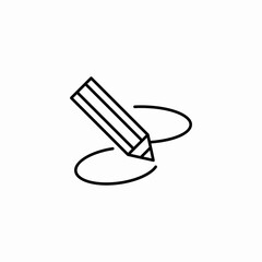 pencil drawing tool icon sign vector