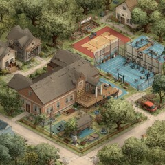 Fototapeta premium Suggest community engagement activities for a neighborhood gym