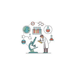 Vector illustration of laboratory icons