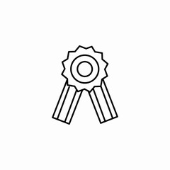 award ribbon rosette icon sign vector