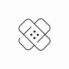 crossed band aids icon sign vector