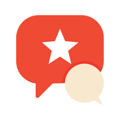 Notification Bubble with Star Inside Icon