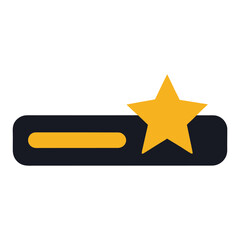 Obraz premium Search Bar Icon with Star Element on White