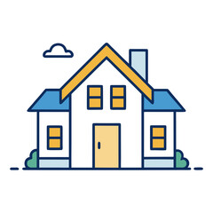 Wonderful home for comfortable living. Home  icon set isolated.