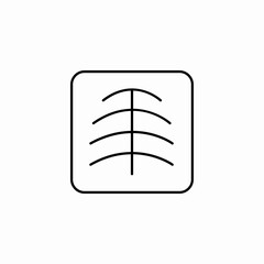 rib cage bones icon sign vector