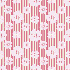 Obraz premium Hand drawn flowers backgrounds. Seamless patterns with floral for fabric, textiles, clothing, packaging, cover, banner, poster, interior decor. Vector illustration.