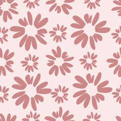 Hand drawn flowers backgrounds. Seamless patterns with floral for fabric, textiles, clothing, packaging, cover, banner, poster, interior decor. Vector illustration.