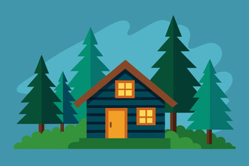 Obraz premium house in the forest