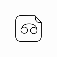 audio file headphones icon sign vector