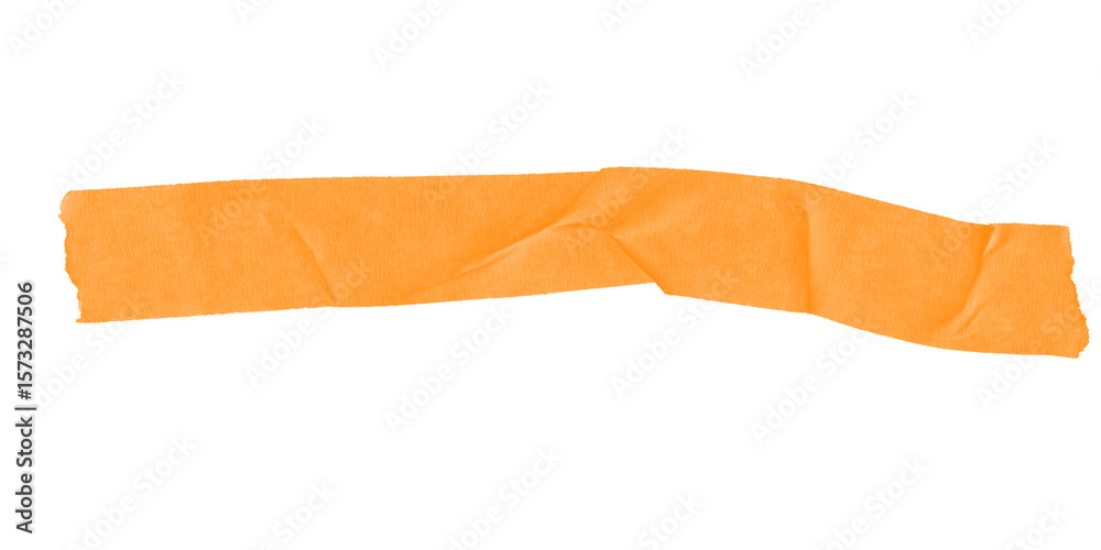 Poster an orange rectangular shape with uneven edges against a black background in a simple composition