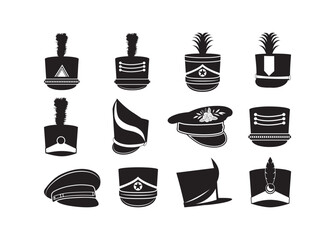 Marching Band Hat vector bundle, Marching Band Hat clipart, Marching Band Hat silhouette.	