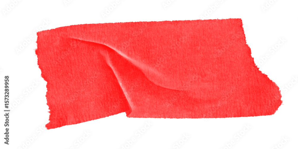 Poster A solid red rectangular shape with slightly irregular edges against a black background in a simple design