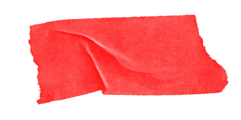 A solid red rectangular shape with slightly irregular edges against a black background in a simple...