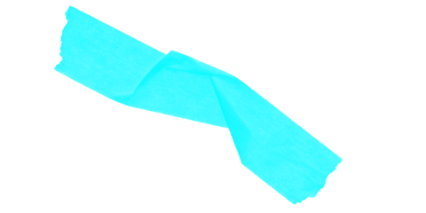 A cyan shape with a gray outline on a black background diagonally across the image plane view