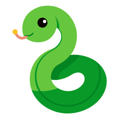 Fototapeta premium Cute Snake: Minimal Vector