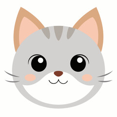 Cute Kitten: Minimal Vector

