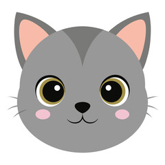 Cute Kitten: Minimal Vector

