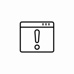 browser window error icon sign vector