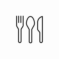 eating utensils set icon sign vector