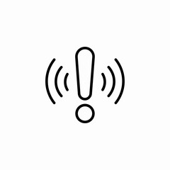 emitting exclamation mark icon sign vector