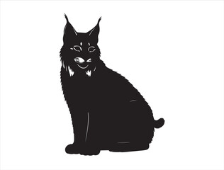 Lynx in silhouette