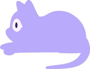 pet cat staring in bright neon color