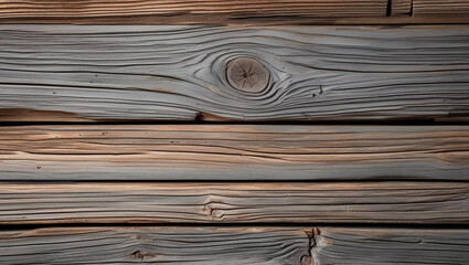 Fototapeta premium Rustic Wood Wall Texture: Grainy background presents aged wooden planks. Great for web design, marketing materials, natural themes.