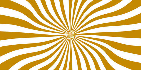 illusion of depth and movement, resembling a stylized sunburst or hypnotic spiral Sunburst striped background design vector in purple red blue yellow and white colors Sunburst