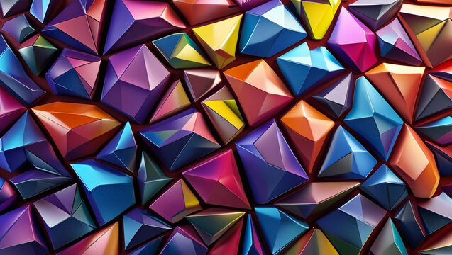 Colorful gemstones shine. Great for backgrounds, web design, and marketing.
