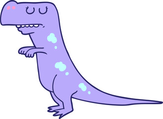 cartoon dinosaur in bright neon color