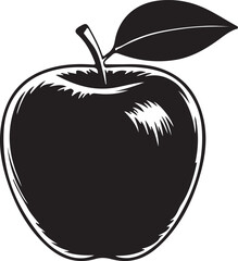 Apple Silhouette Illustration – Vector Fruit Design