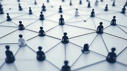 A network of interconnected individuals.
