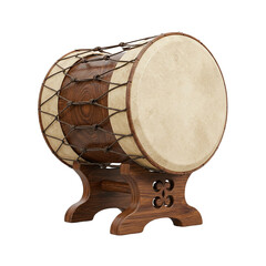 Bedug Drum Indonesian Percussion Instrument on Wooden Stand