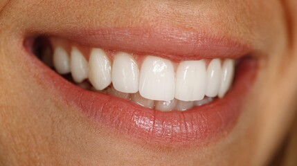 Obraz premium Close-up of a smiling person's teeth