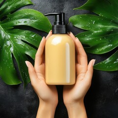 A clean skincare mockup featuring refillable cosmetic containers and beauty products.