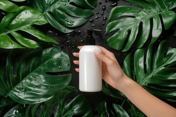 A clean skincare mockup featuring refillable cosmetic containers and beauty products.