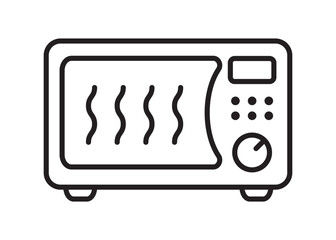 Microwave oven outline icon. Kitchen electronics.