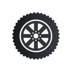 Fototapeta premium Detailed Black and White Tire Illustration for Vehicle Design and Automotive Industry