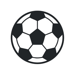 Obraz premium Detailed graphic vector of black and white soccer ball perfect for sport or competitive themes on white backdrop